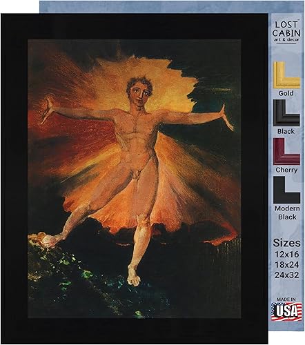 Miniatura 69 de Guillermo Blake Lost Cabin Nabucodonosor | Impresión en marco plano negro | Reproducción de pinturas de obras de arte finas | Póster decorativo