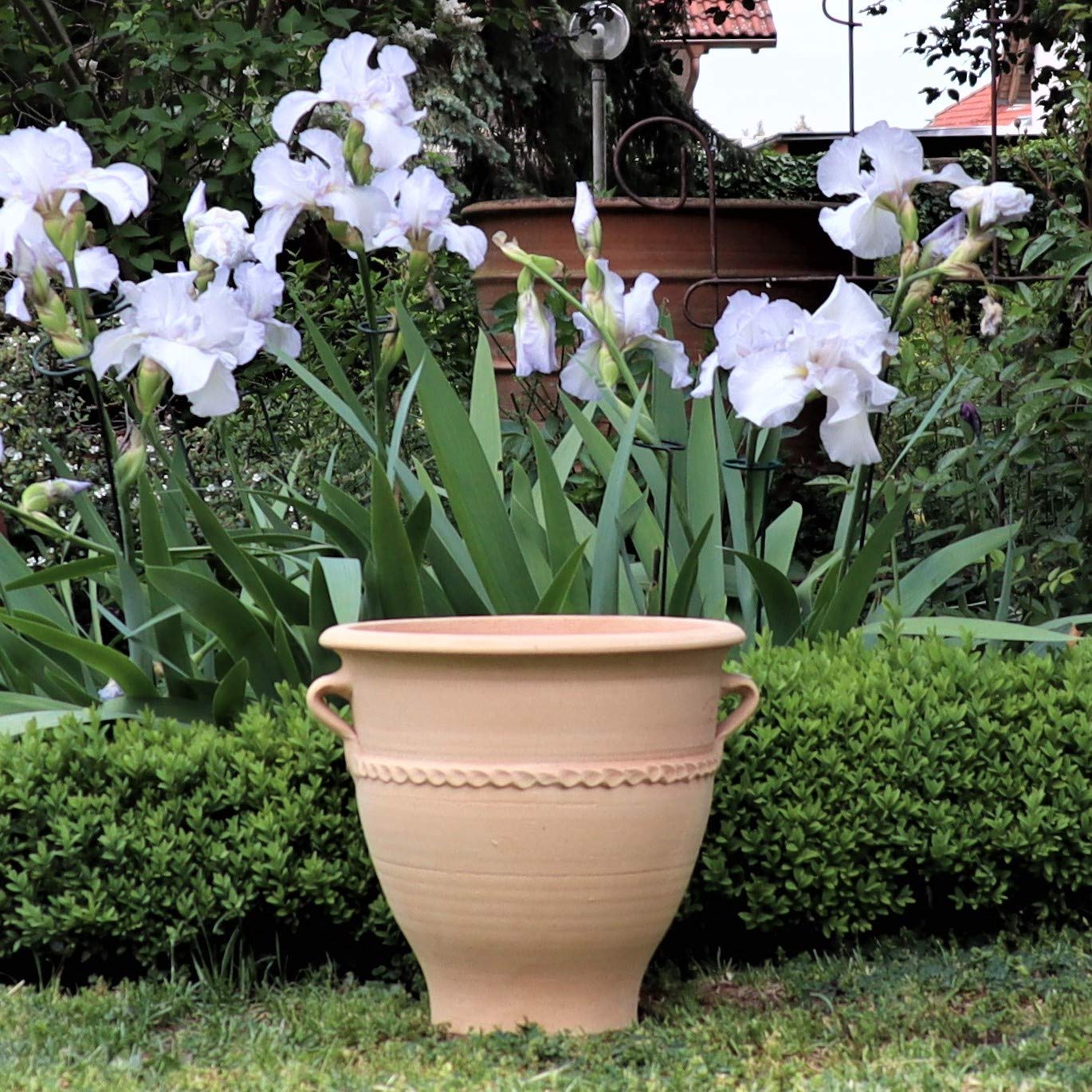 Palatina Werkstatt Maceta de terracota 100% hecha a mano rosa 2" 35 cm de Grecia - Ambiente exclusivo y natural para su jardín y hogar