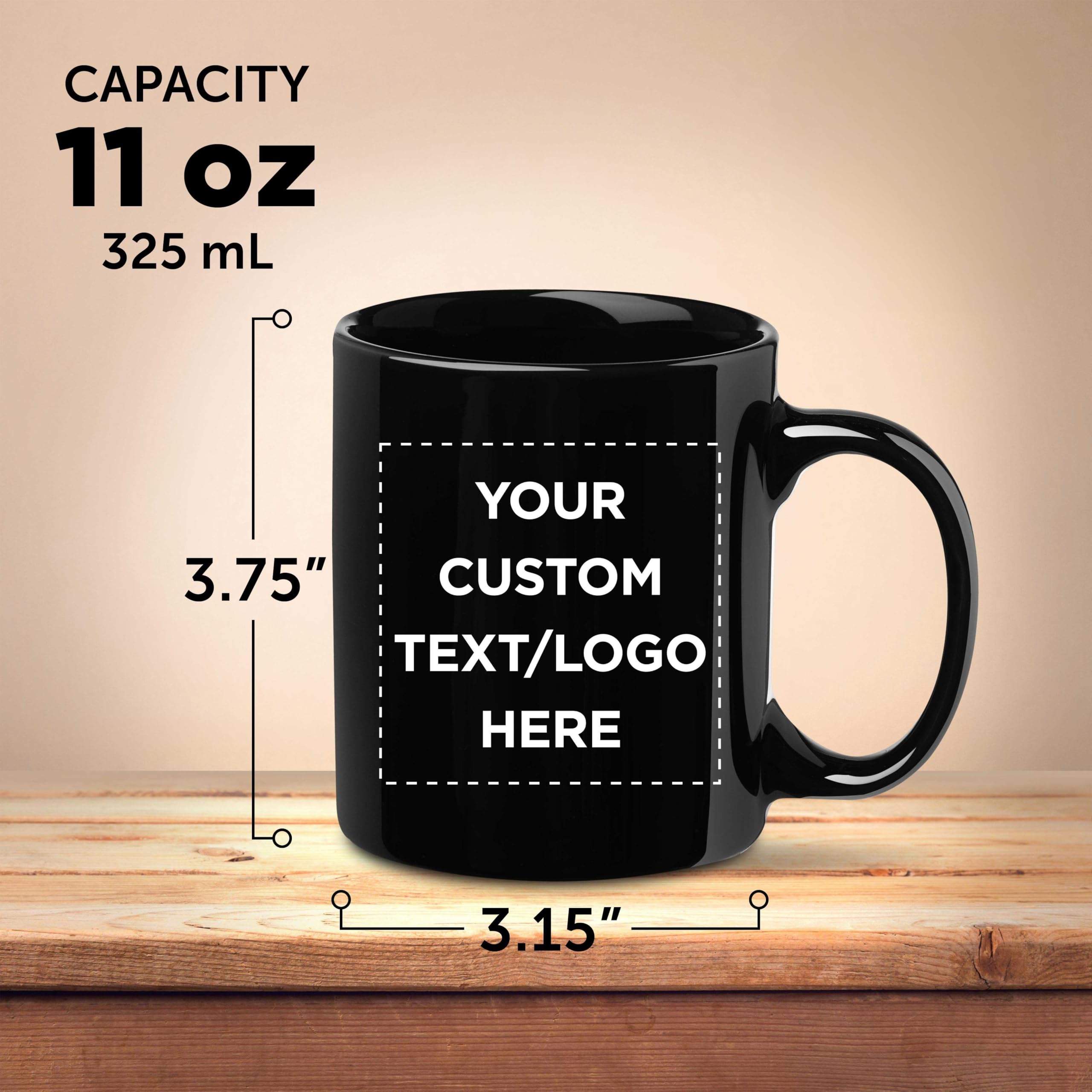 Amazon.com: Father's Day Custom Ceramic Coffee Mugs 11 oz. Set of  10/50/100, Personalized Bulk Pack - Coffee Cup Set, Iced Coffee Cup, Gaming  Mug for Dad - Black : Home & Kitchen