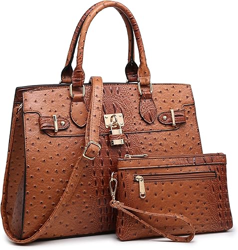 Dasein Bolsos y monederos para mujer, bolso de hombro para mujer, asa superior, bolsa de trabajo con embrague a juego