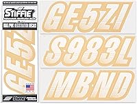 Vista 37 de Stiffie Techtron Vino/Negro 7,6 cm Adhesivos para Registro de Barcos y Motos Acuáticas • Pegatinas de Números y Letras