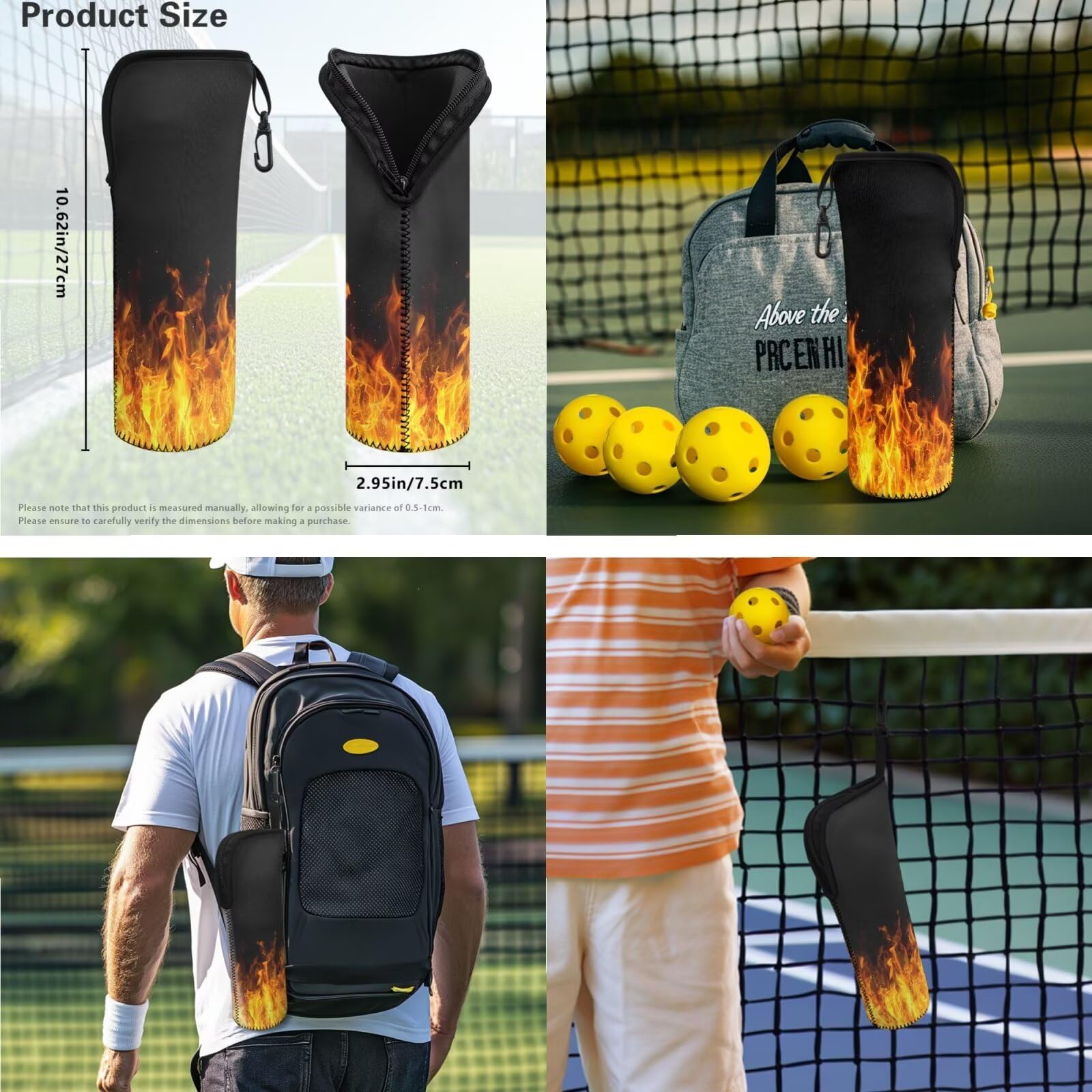 Zestaw wioseł Pickleball, 3 szt., torba na rakietę do piklowania, idealna dla początkujących, prezenty