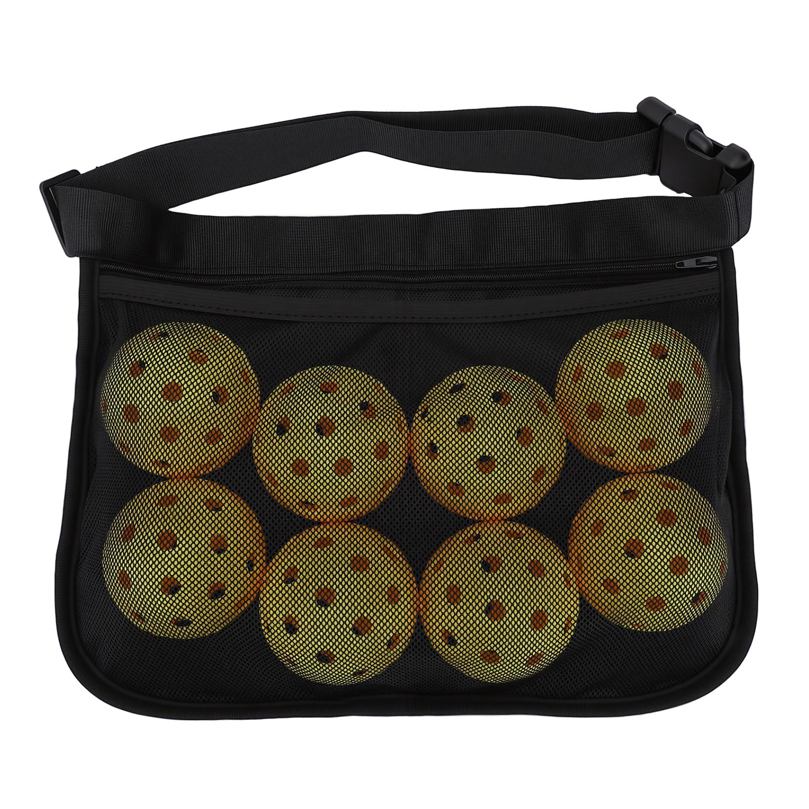Set de 8 Bolas de Pickleball Exterior Interior 40 Agujeros Alto Rebote con Bolsa Malla