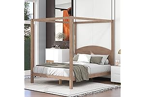 Bellemave Canopy Bed Frame Queen Size: A Regal Retreat for Restful Nights