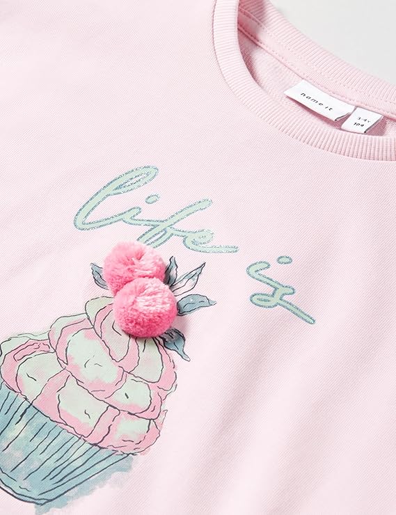 NAME IT Mädchen Sweatshirt - Bequemer Pullover Für Herbst & Alltag, Weiche Baumwollmischung