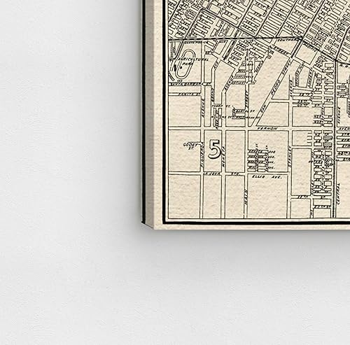 Miniatura 6 de The Oliver Gal Artist Co. Maps - Lienzo decorativo (30.0 x 36.0 in), diseño de mapas, color blanco y negro