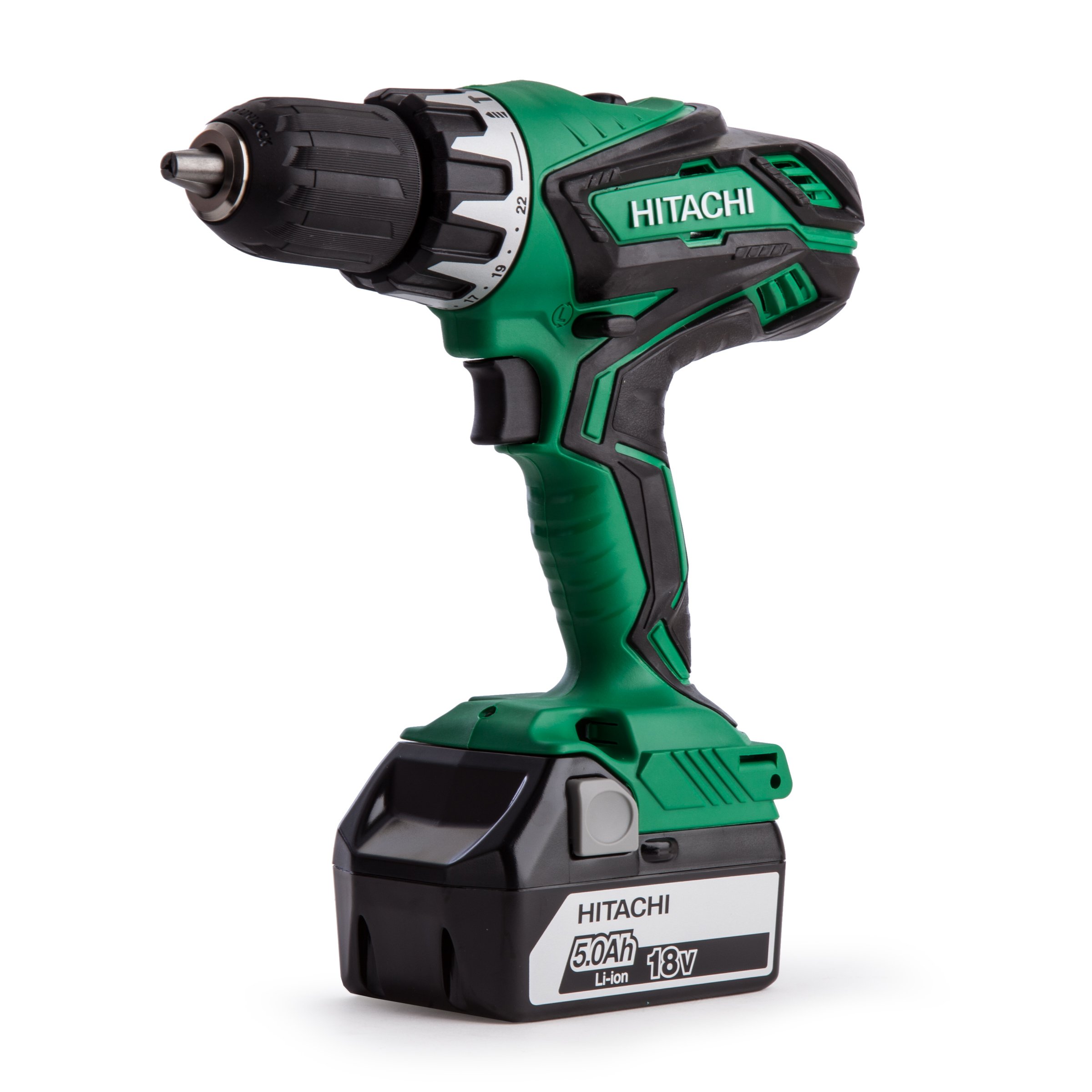 Hitachi DV18DGL/GB5 Cordless Combi Drill, 18 V, Green