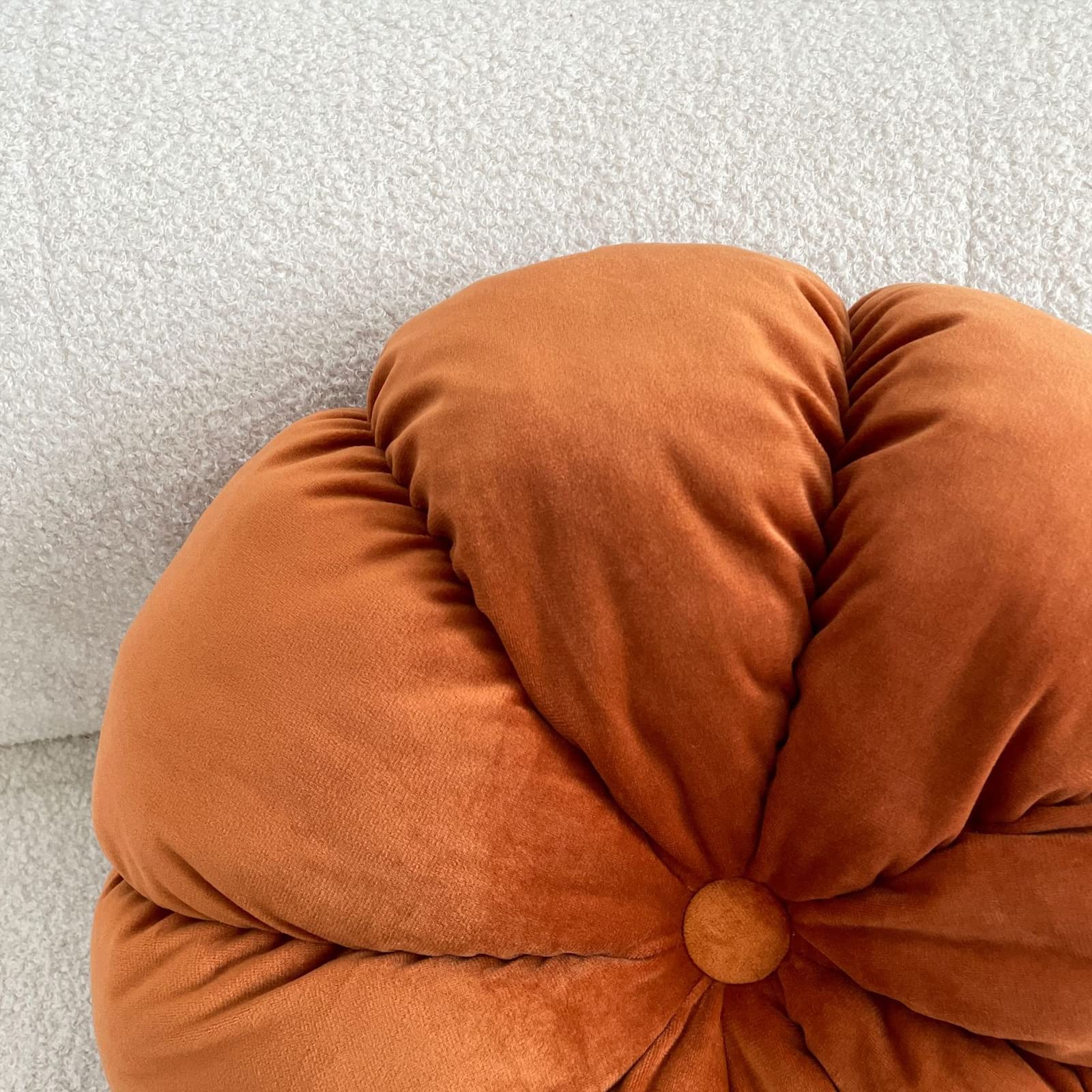 Cuscino Decorativo 3D A Forma Di Zucca – Velluto Morbido 45x45 Cm – Viola Scuro – Per Divano, Letto, Sedia