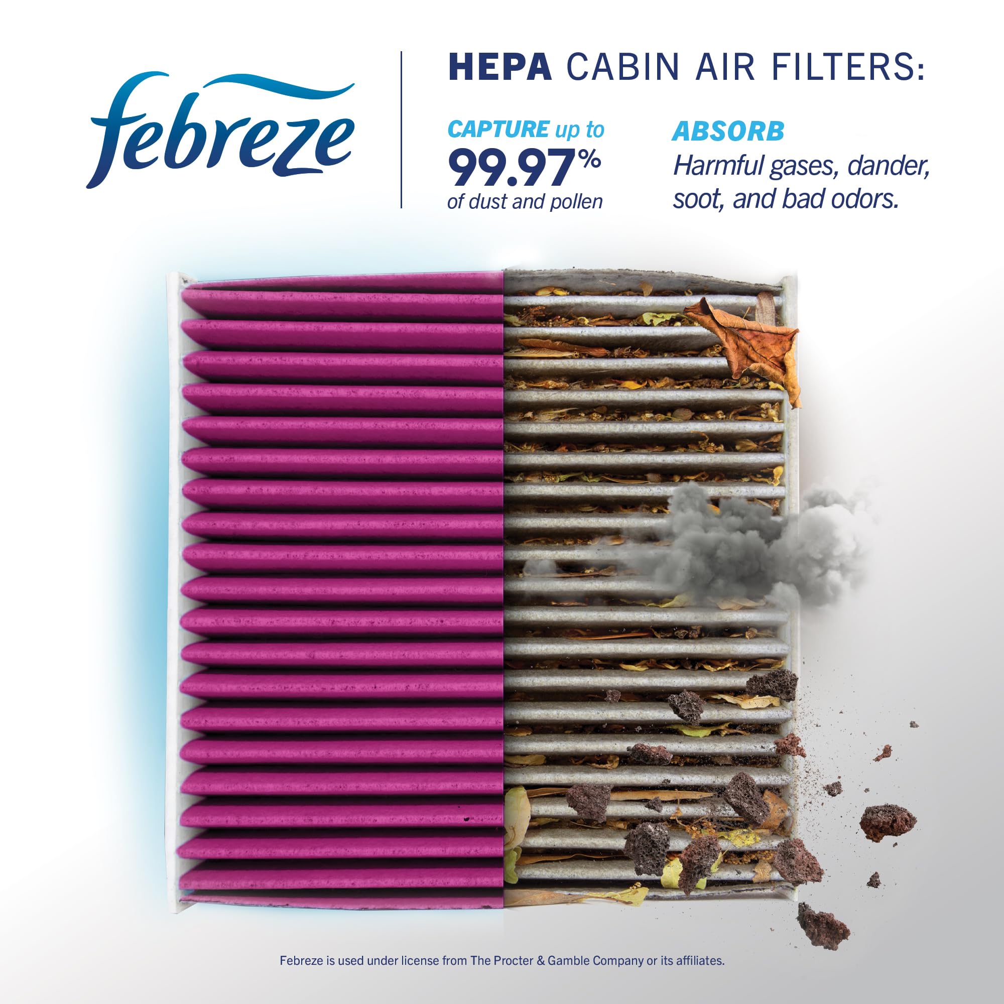 Febreze Odor Control UNSCENTED HEPA Cabin Air Filter by PUREFLOW RZ19193H