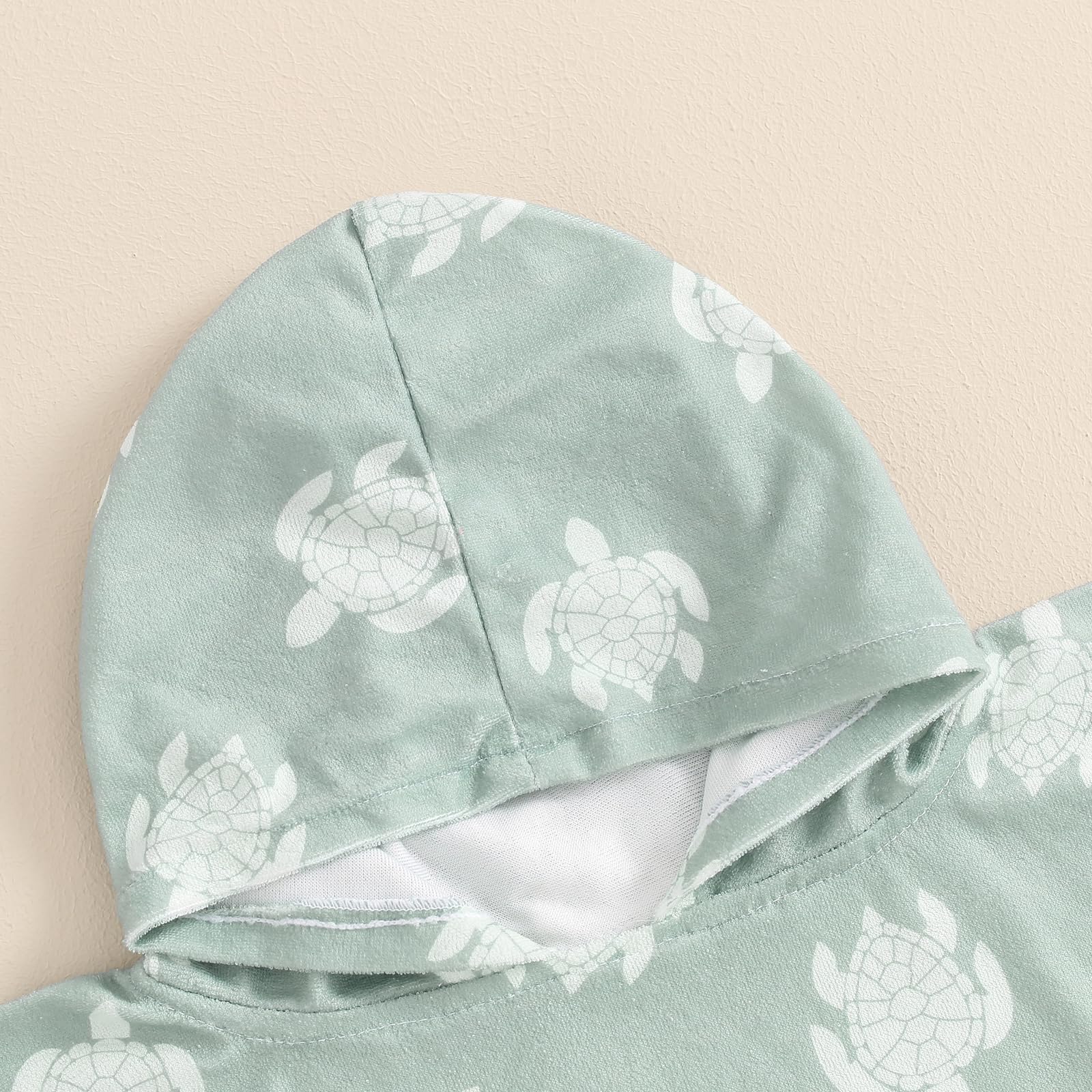 Toalla de playa con capucha para bebé niña y niño, toalla de baño, poncho de natación, ropa de verano (B-verde, 6-12 meses)