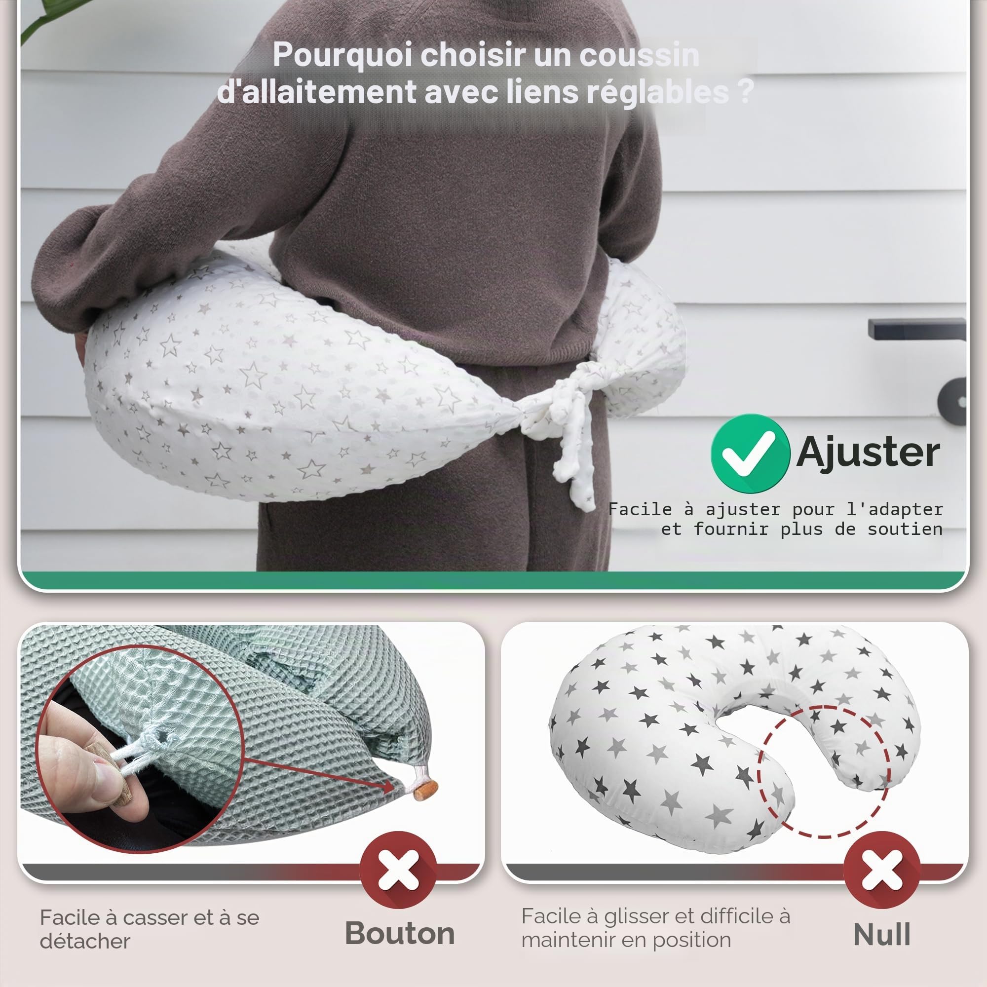 DancesCat 170CM Coussin de Grossesse Dormir, XXL Coussin Allaitement, Coussin Dallaitement et de Grossesse avec Housse Lavable, Coussin Allaitement Bebe, Dormir, Allaiter