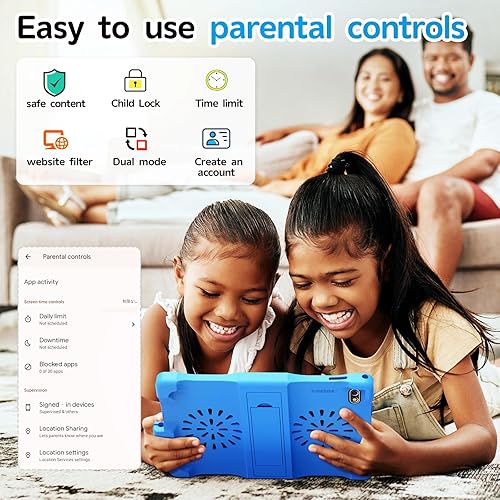 Miniatura 3 de Tablet para niños de 10.1 pulgadas, tableta Android 12 para niños con control parental, 1280 x 800 HD IPS, 3 GB+32 GB, tableta Bluetooth WiFi de