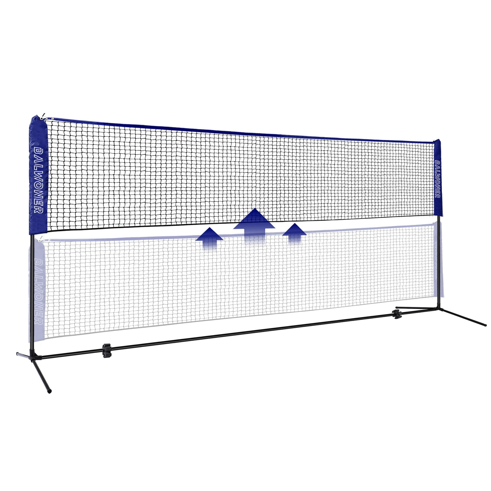 BALWONER Portable Free Standing Badminton Volleyball Tennis Pickleball Net Set with Stand and Carry Bag