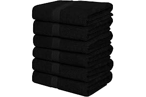 Utopia Towels 6-Pack Bath Towel Set in Enticing Black