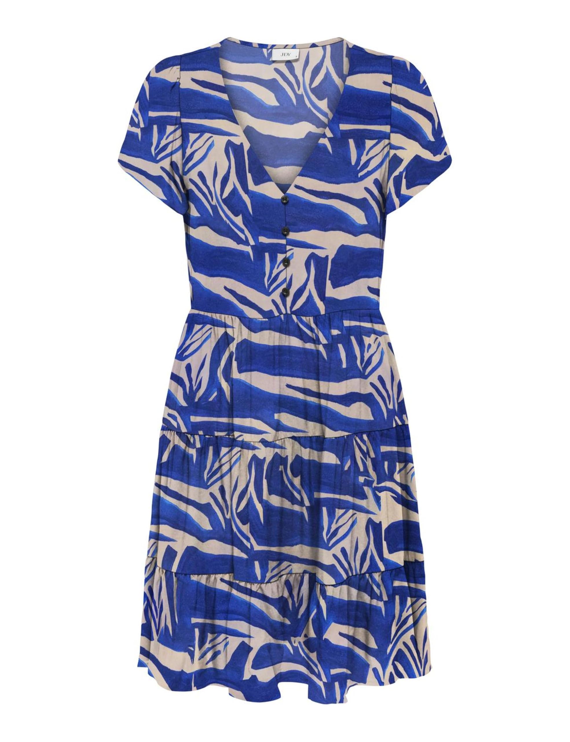 JDY Damen Viskose Kleid JDYSezen Life Kurzarm-Sommerkleid mit Herzen Knielang