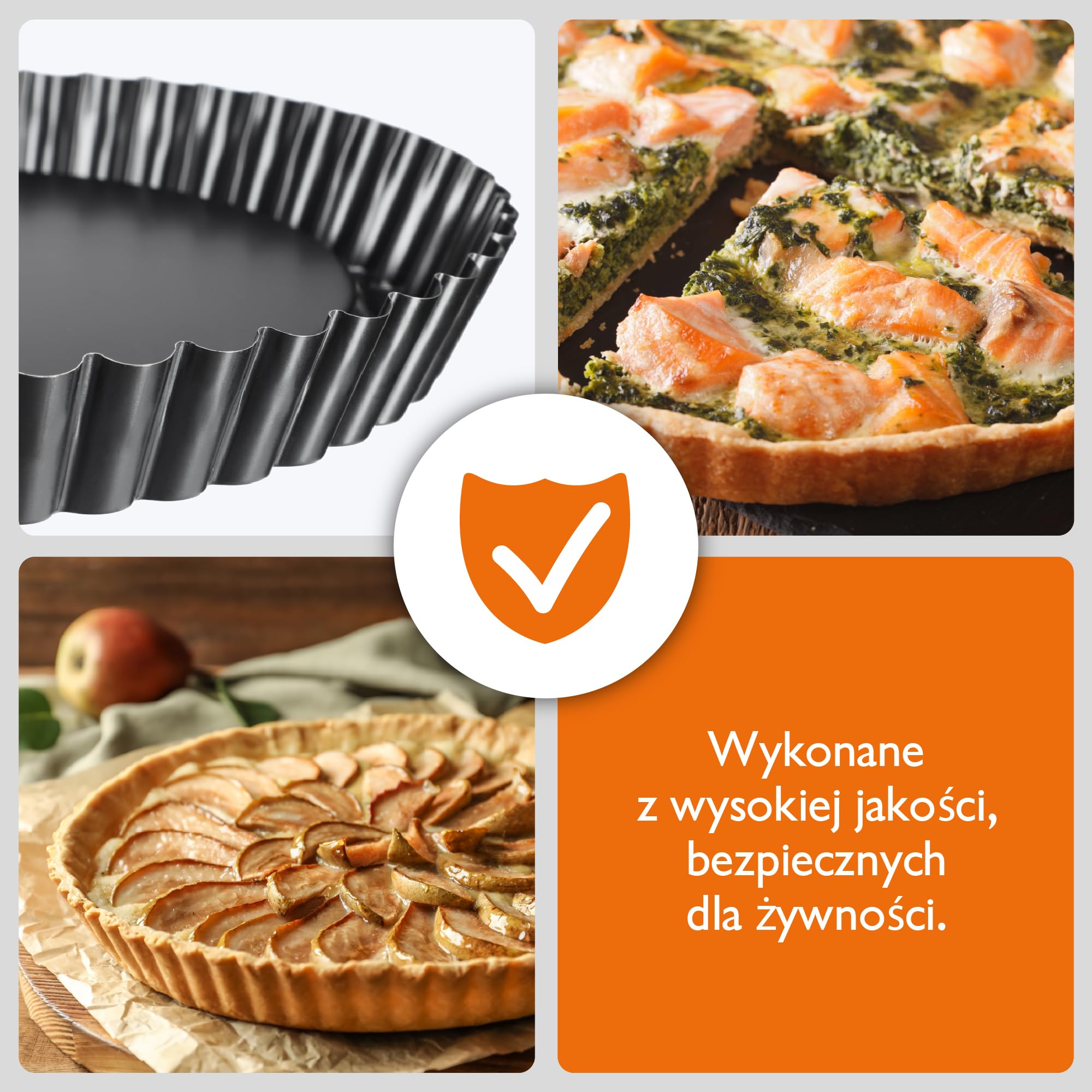 KADAX Foremka do tarta, do tarta, tortelety, z ocynkowanej i nieprzywierającej warstwy blachy, w 3 rozmiarach, okrągła forma do tortu owocowego (Ø 30 cm, czarna)