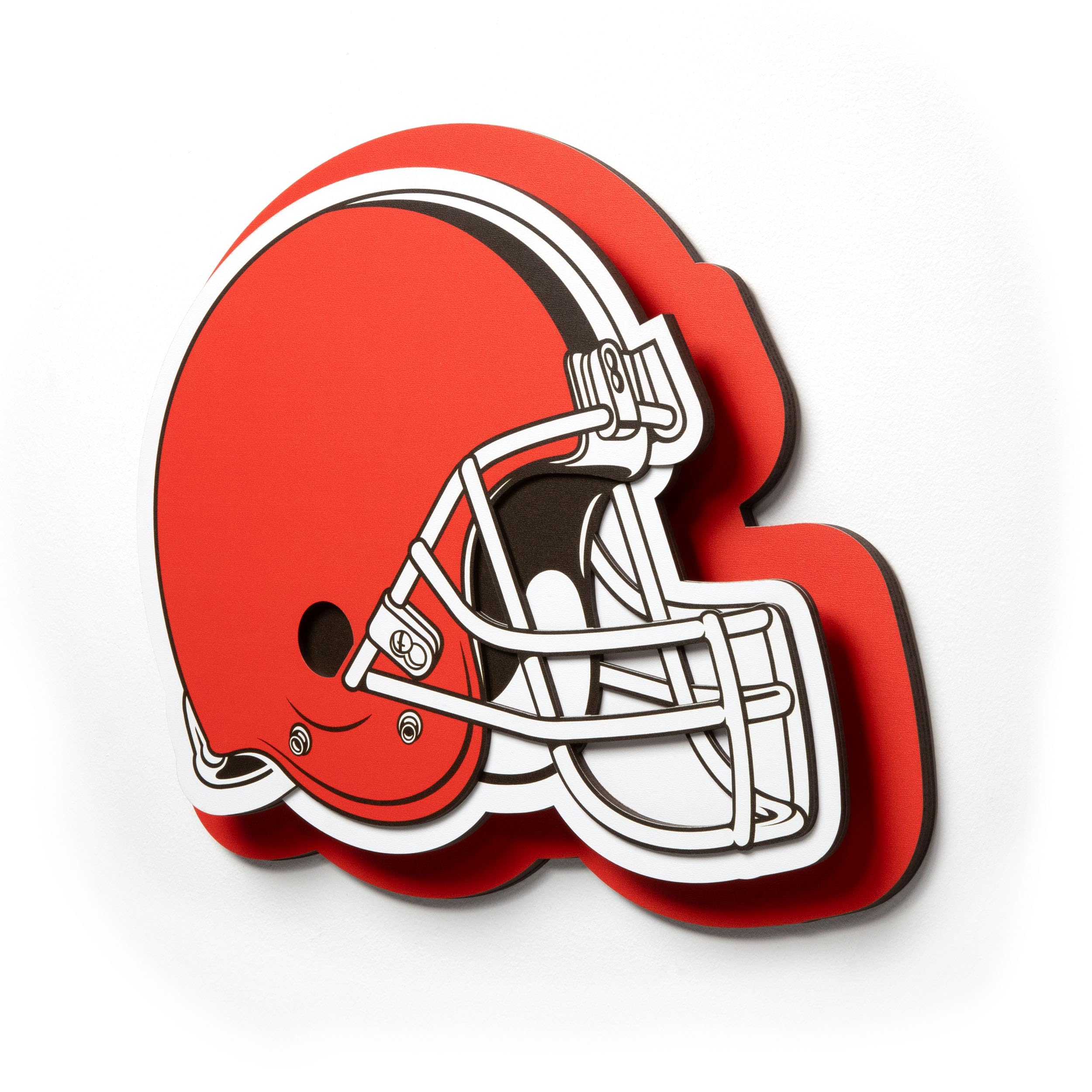 YouTheFan NFL Cleveland Browns 3D Die-Cut Wall Art, precision-crafted and laser-cut in the exact shape of your team’s logo, multiple layers, ready-to-hang and officially licensed