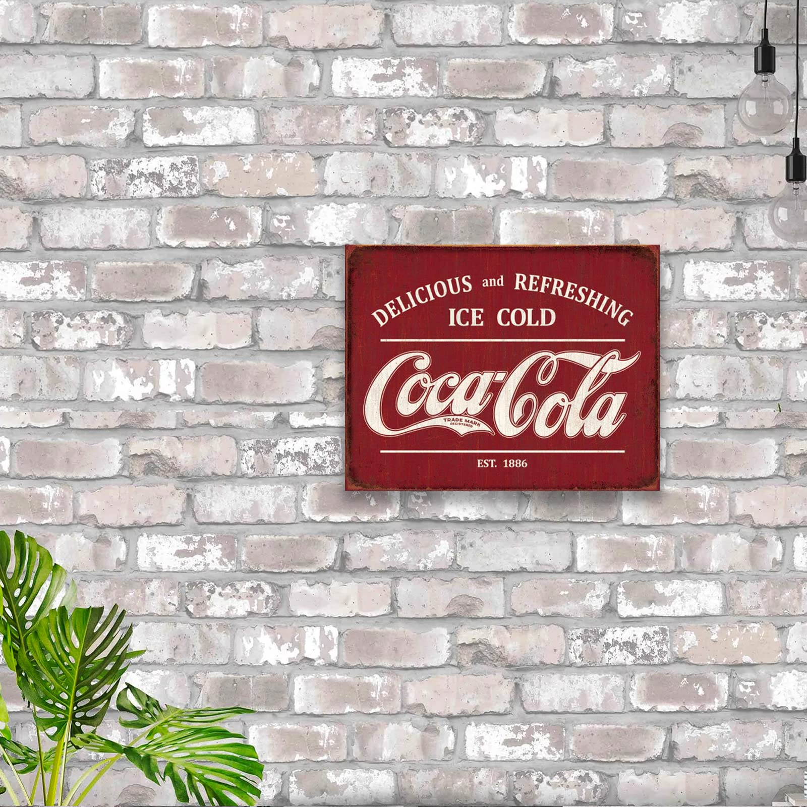 Amazon.com: Desperate Enterprises Coca Cola Est 1886 Tin Sign
