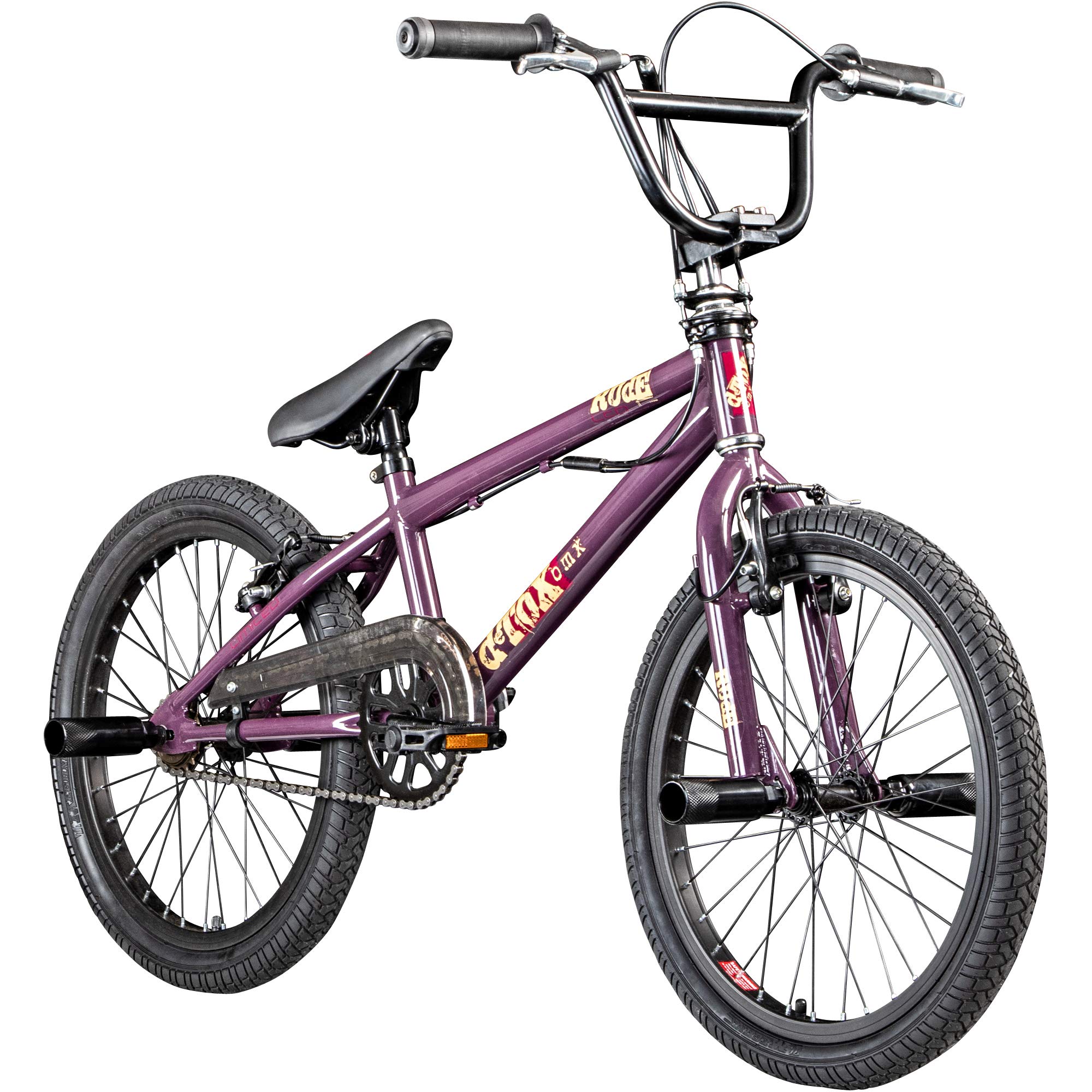deTOX Rude BMX 20 Zoll BMX Fahrrad Bike Jungen Kinderfahrrad Kinder BMX-Räder mit Rotor Rad Dirt Freestyle mit Pegs Singlespeed ab 140 cm