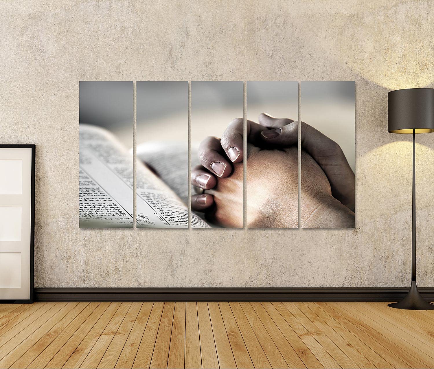 islandburner cuadro sobre lienzo manos rezando Biblia imágenes murales carteles