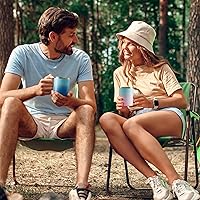 Vista 131 de MEWAY 12oz Coffee Mug With Handle 8 Pack Bulk,Stainless Steel Insulated Travel Tumblers With Sliding Lid,Double Wall Vacuum Camping Cup for Hot &