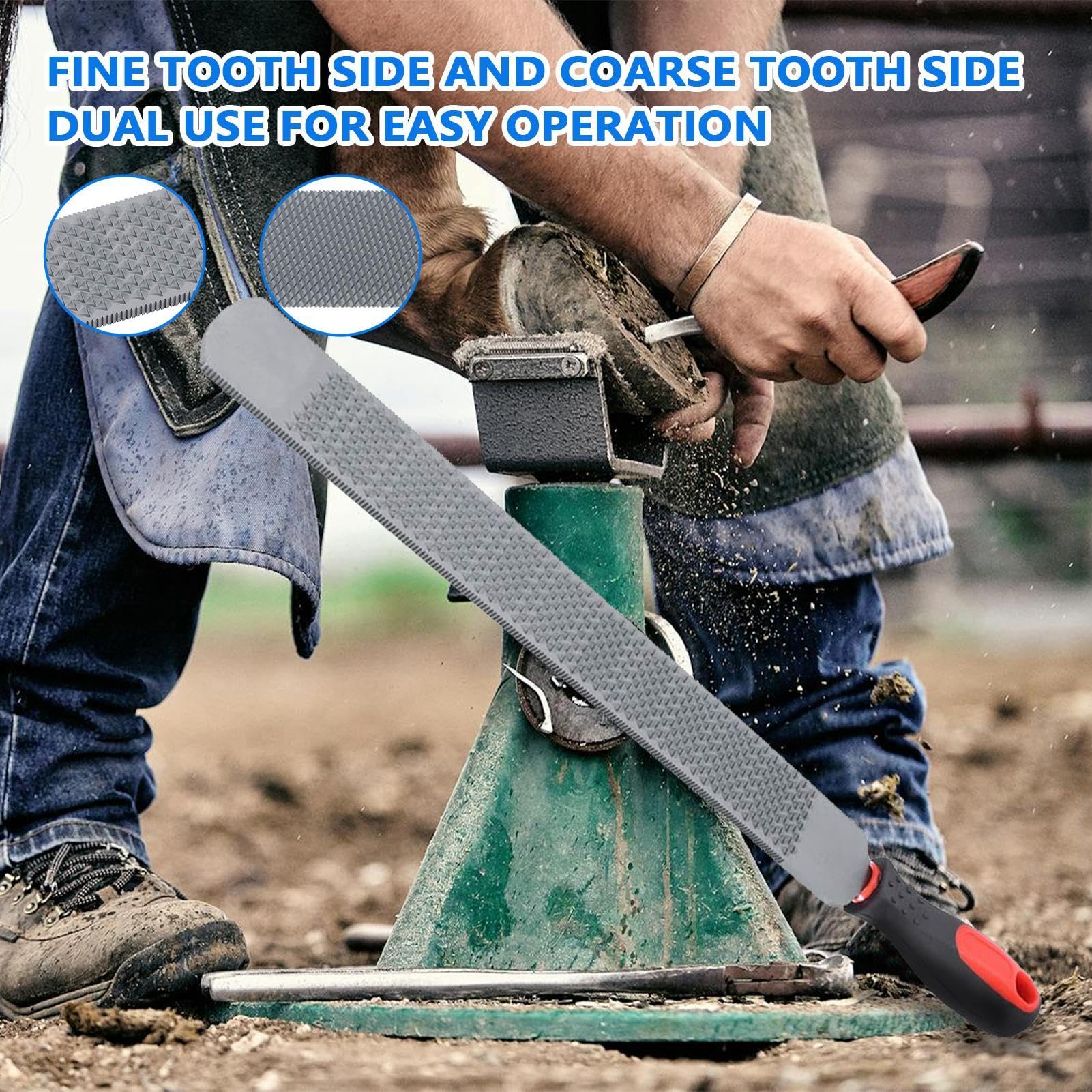 Genérico Horse Hoof Rasp - Premium Carbon Steel Hoof Rasp | Hoof File Carbon Steel Farrier Tools | Double Sided Hoof Rasp For Horses | Minii Hoof Rasp Hoof Rasp For Goat Horse Hoof Care