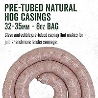 Vista 2 de LEM Products Tripas de cerdo natural pre-tubadas, 32-35mm, tripas comestibles para salchichas, rellena aproximadamente 50 libras, excelente