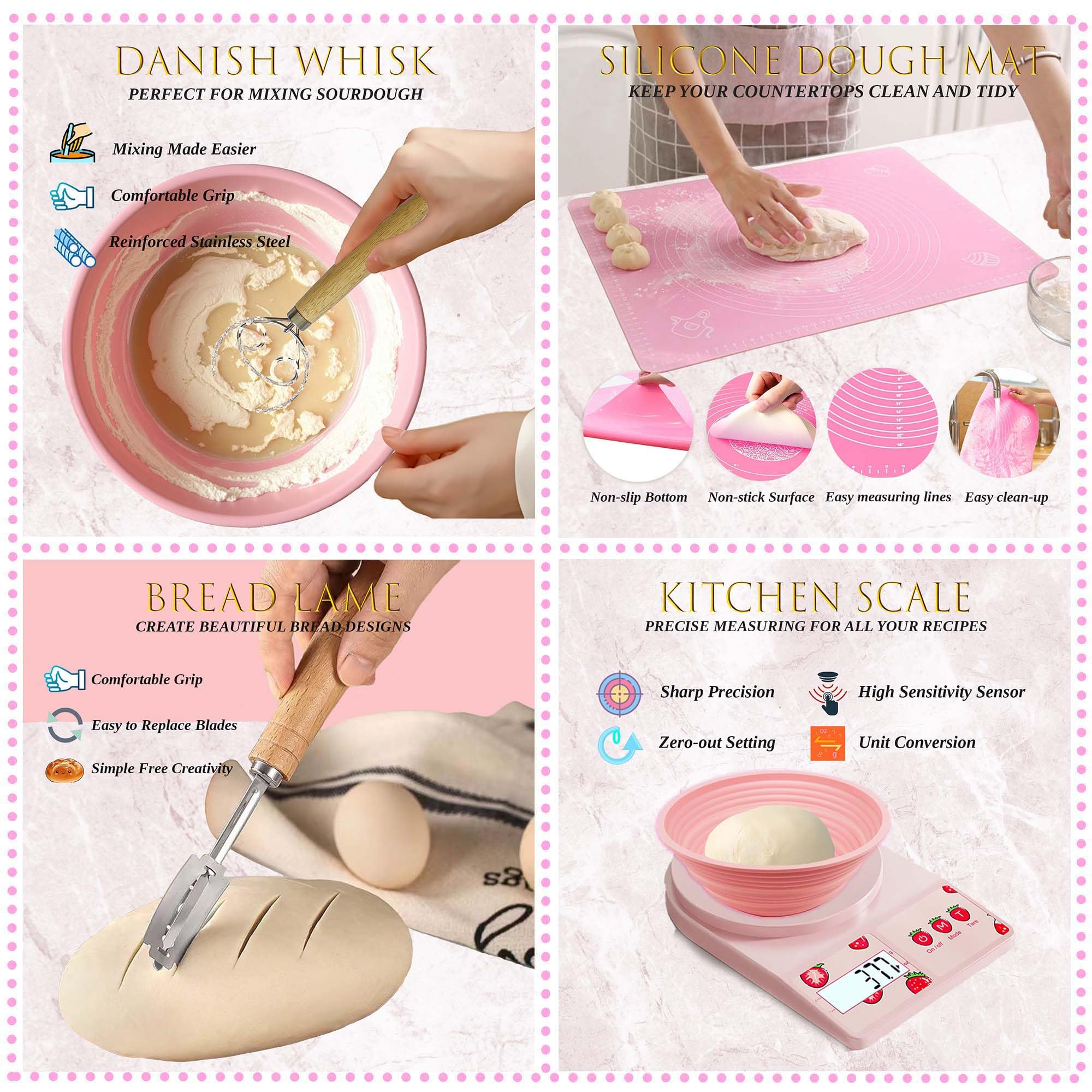 Kit per principianti a lievitazione naturale, accessori per la cottura del pane a lievitazione naturale, kit di lievitazione naturale, kit di strumenti e kit per la preparazione del pane, barattolo