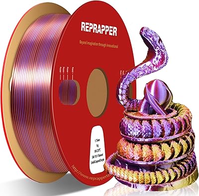23 – Reprapper Triple Color Filament Coextrusion PLA Filament 1.75mm for 3D Printer, Multicolor Filament 1.75 pla Like Dual Color Rainbow PLA, 2….