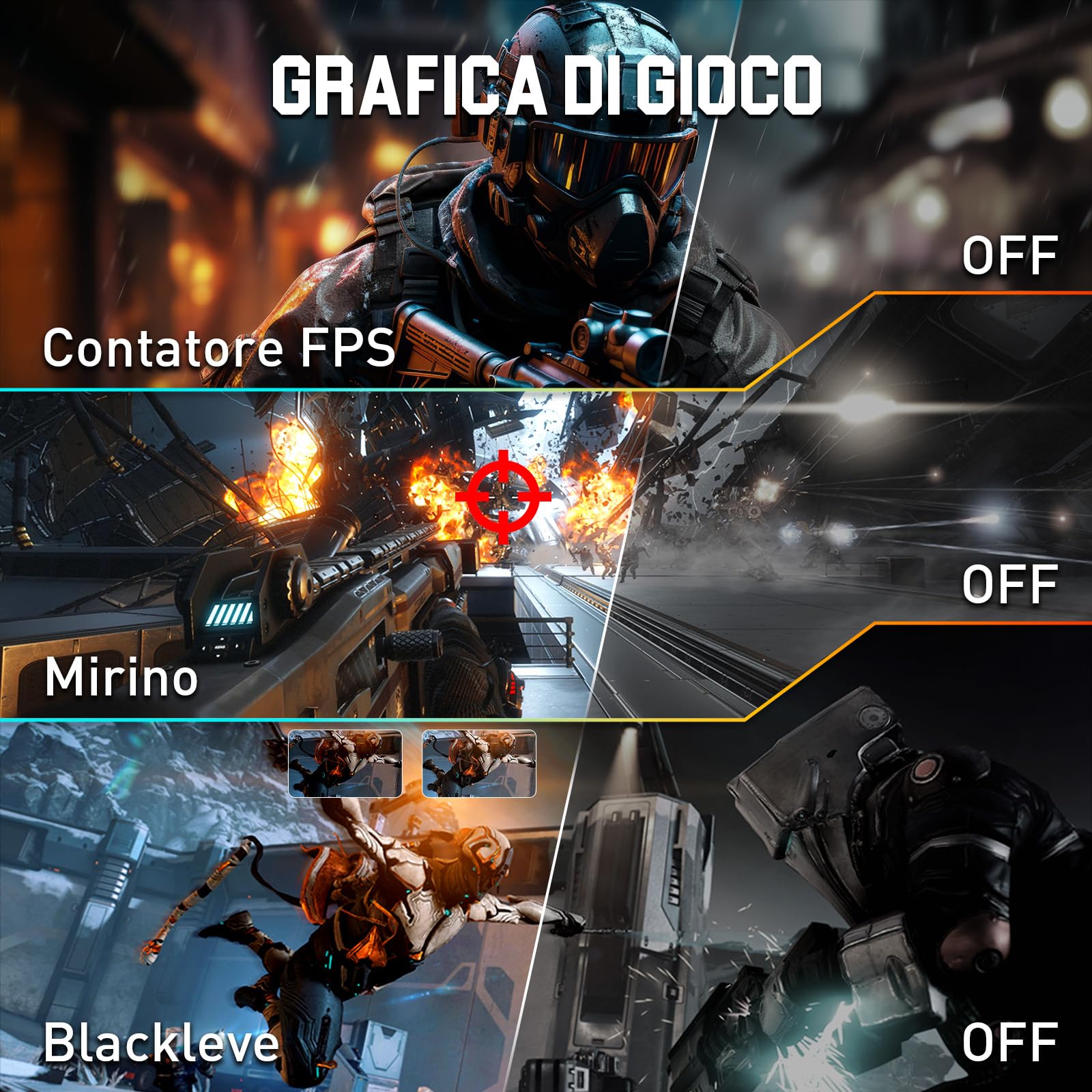 Minifire Monitor Gaming 24.5 Pollici 300Hz, 1ms, Full HD Schermo Senza Cornice, IPS Pannello, Adaptive Sync, HDR, Eye-Care, HDMI2.0 & DisplayPort1.4, VESA75x75, 178°, -5°–15° Inclinazione Regolabile