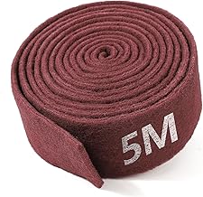Dreamhigh® Schleifvlies - 5 m x 100 mm - Korn 240 - Schleifvlies Metall Extrem Langlebig Durch Einzigartige Imprägnierung - Schleifflies/Schleifwolle für Holz, Metall, Edelstahl, uvm