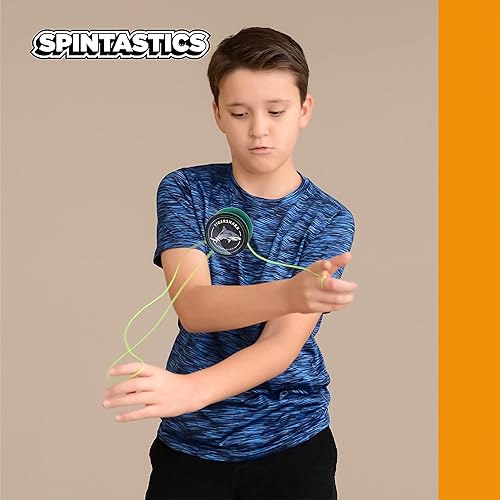 Miniatura 7 de Spintastics Tiburón tigre, rodamiento de bolas, forma de ala, diseñado por el campeón mundial de yoyó, resplandor