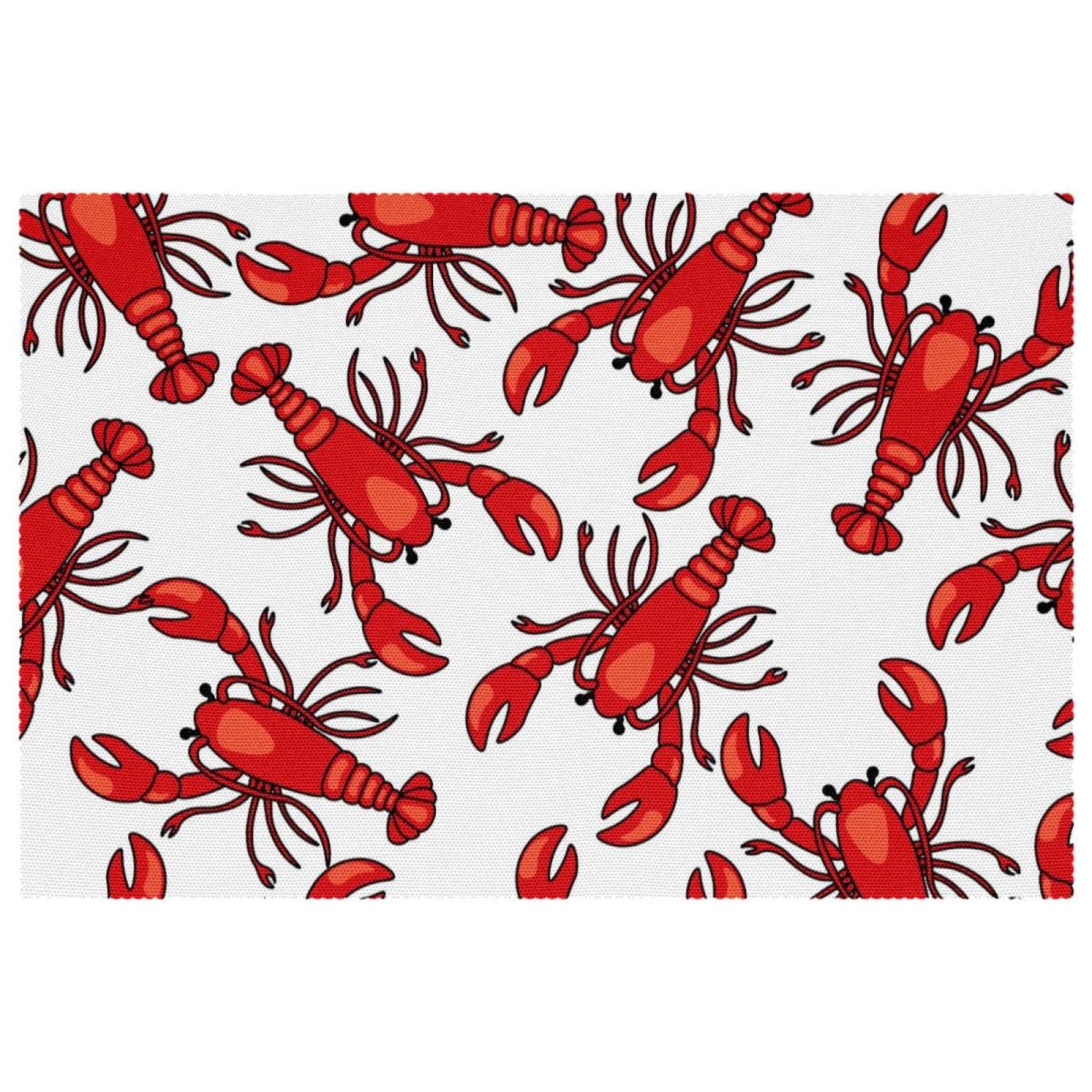 Set de table antidérapant lot de 6 décoration bord de mer repas de poisson et terrasse d'été