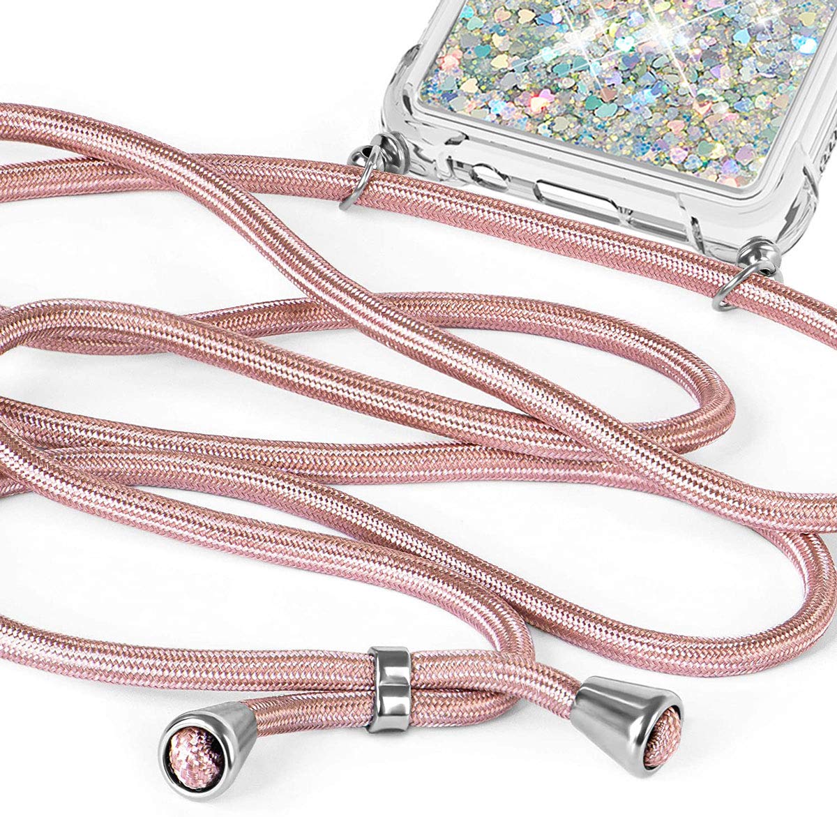 Custodia Glitter Per Huawei P30 Pro LEMAXELERS - Trasparente Con Brillantini, Supporto Rotante E Placcatura Metallica, Blu