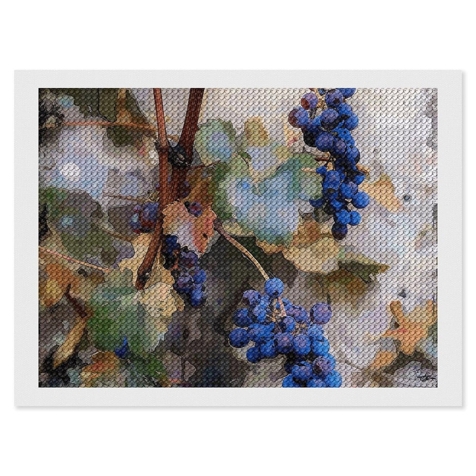 Art Painting of Vines Diamond Art Kits for Adults, DIY 5D Diamonds Painting Kits for Beginner, Round Full Drill Diamond Dots Painting, 12"x16" Diamonds Pictures Gem Art and Crafts Wall Decor