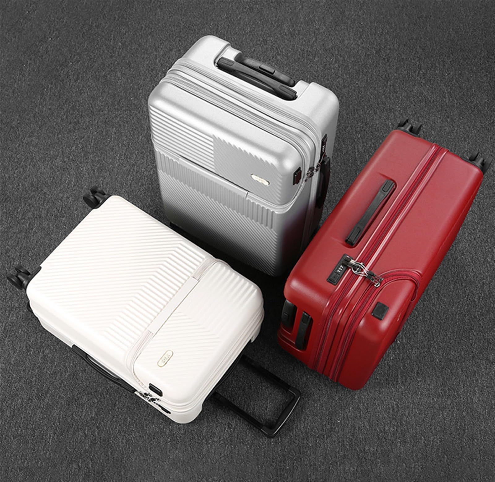 TSA - Maleta de mano con cerradura de combinación con puerto de carga USB, equipaje de viaje con ruedas universales para un viaje cómodo, c, 26 pulgadas