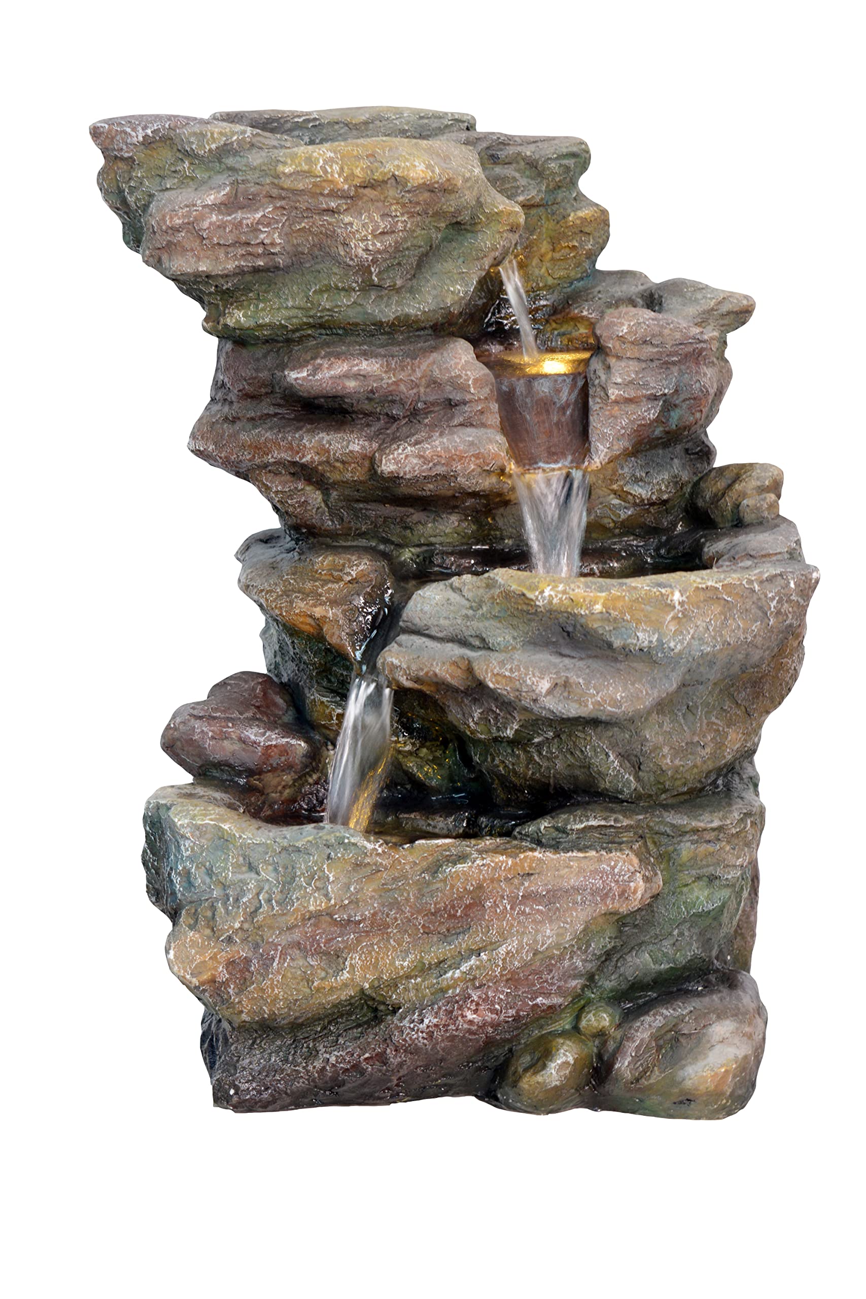 Dacite Mains Powered Water Feature With Water Tablets With Cover,Waterfall, Water Fountain, Garden Decoration, Garden Feature