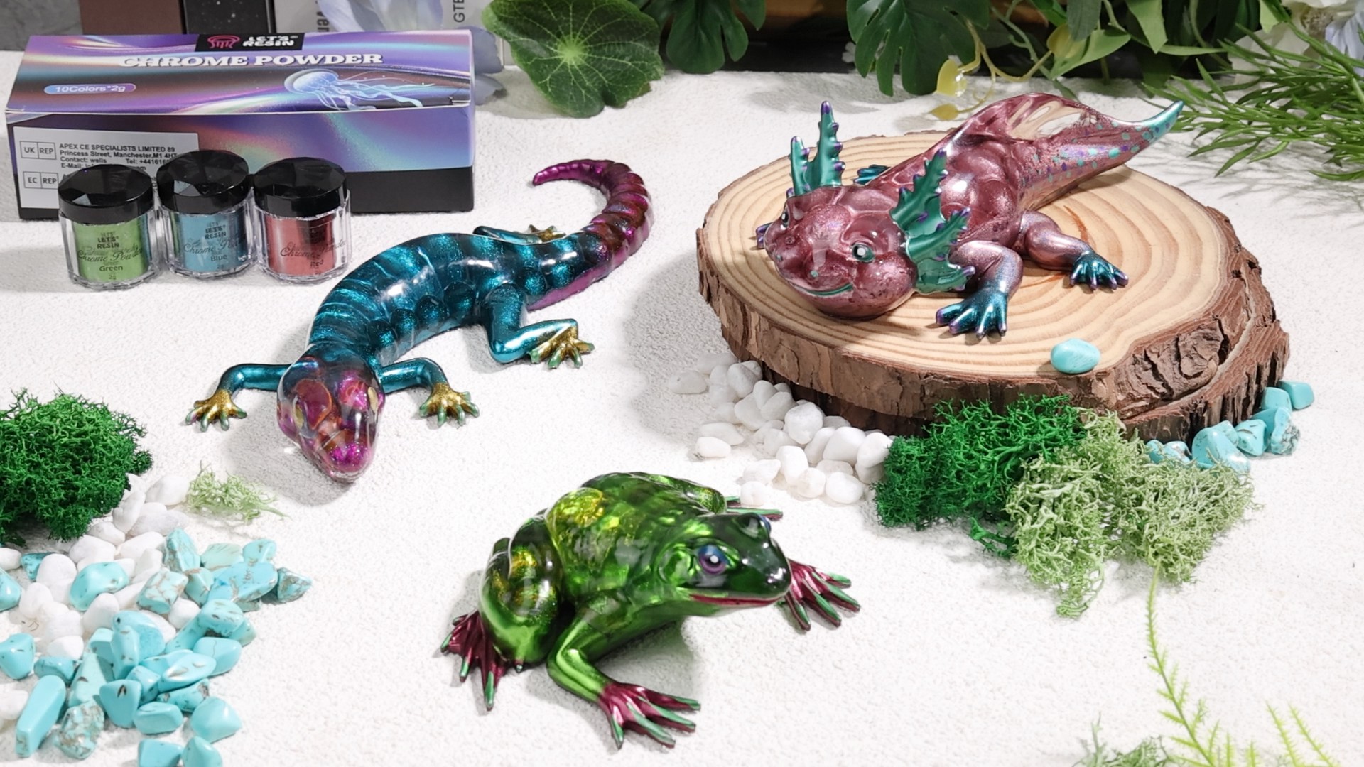LET'S RESIN Resin Molds Silicone, 2 Pcs Animal Epoxy Resin Molds With Realistic Frog And Lizard Shapes, 3D Lifelike Silicone Molds For Epoxy Resina, Wall Desktop, Cabinets Decor