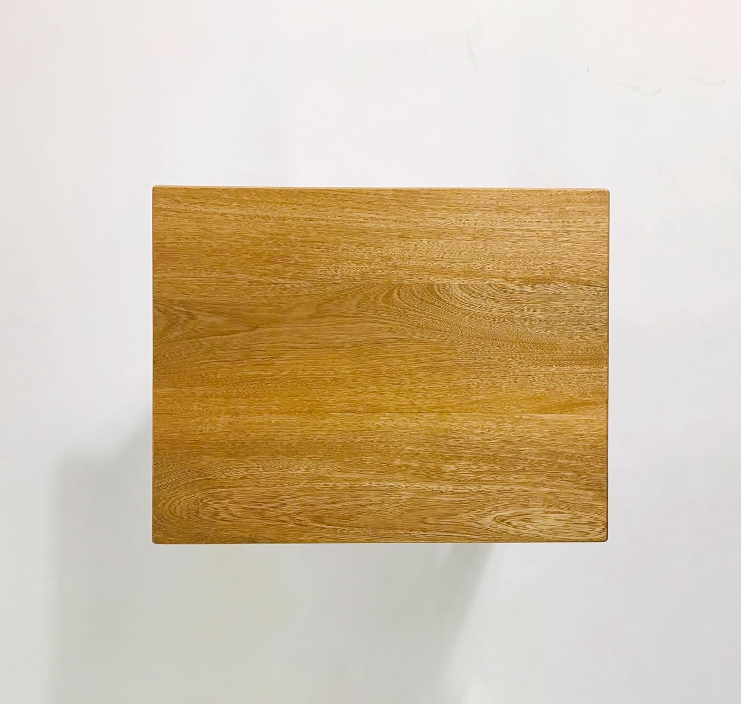 Rectangular Stool, 17.5", Solid rosamorada Wood, Natural Color.