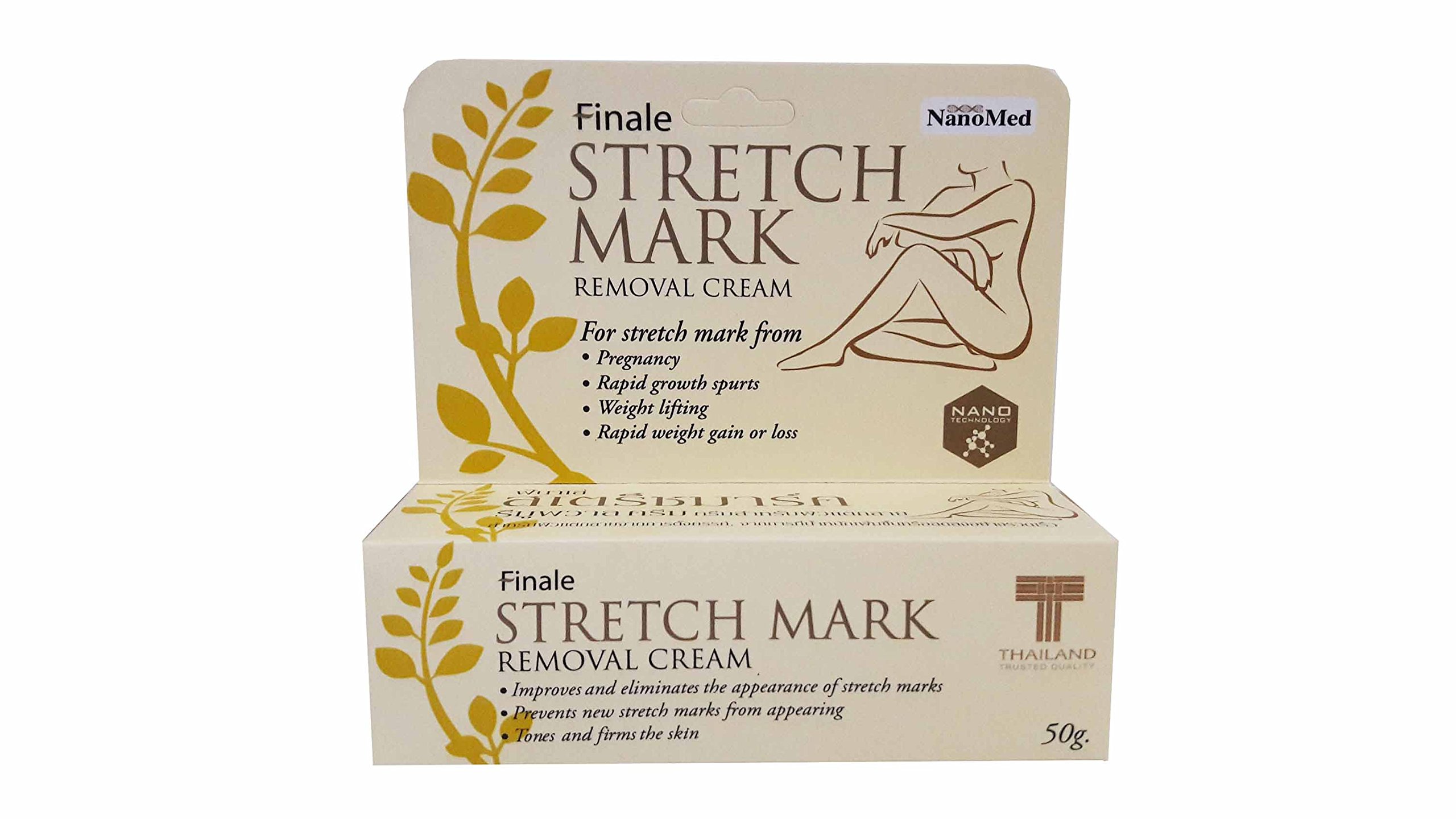 2 packs of Finale Stretch Mark Removal Cream: For Strech Mark From Pregnancy, Rapid Growth Spurts, Weight Lifting, Rapid Weight Gain or Loss. (50 G/ Pack)