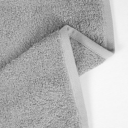 Miniatura 3 de Tienda Basics - Toallas de mano de algodón suaves y gruesas, 16" x 26", gris, paquete de 12