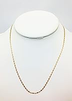 Vista 3 de Collar de oro amarillo de 14 quilates, oro blanco, oro rosa, 0.079 in de ancho (16"-24")