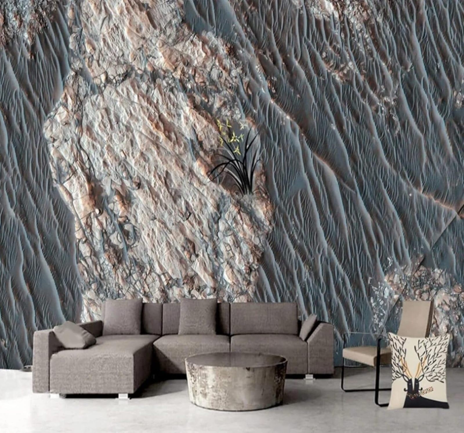 Relief Abstract Texture Industrial Art 3D Wallpaper Easy Install Feature Office Living Room Sofa Bedroom TV Background Wall Decoration-300cm×210cm