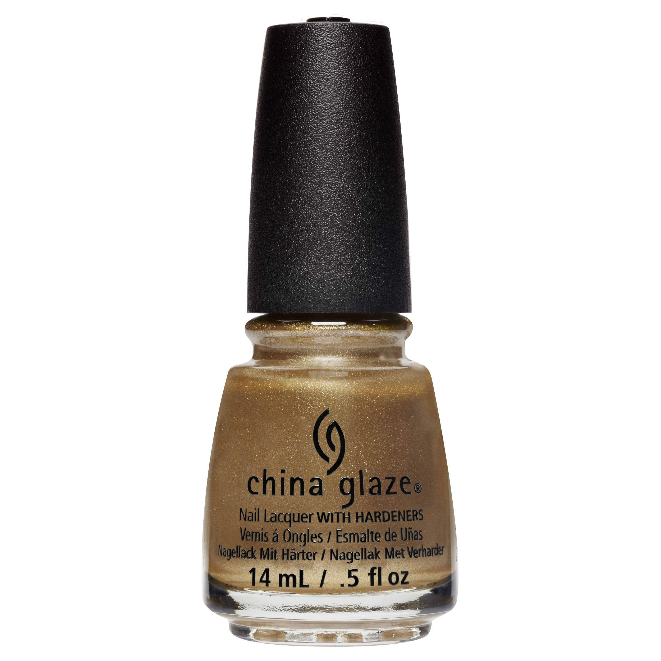 China Glaze Nail Lacquer with Hardeners, 14 ml, Truth is Gold
