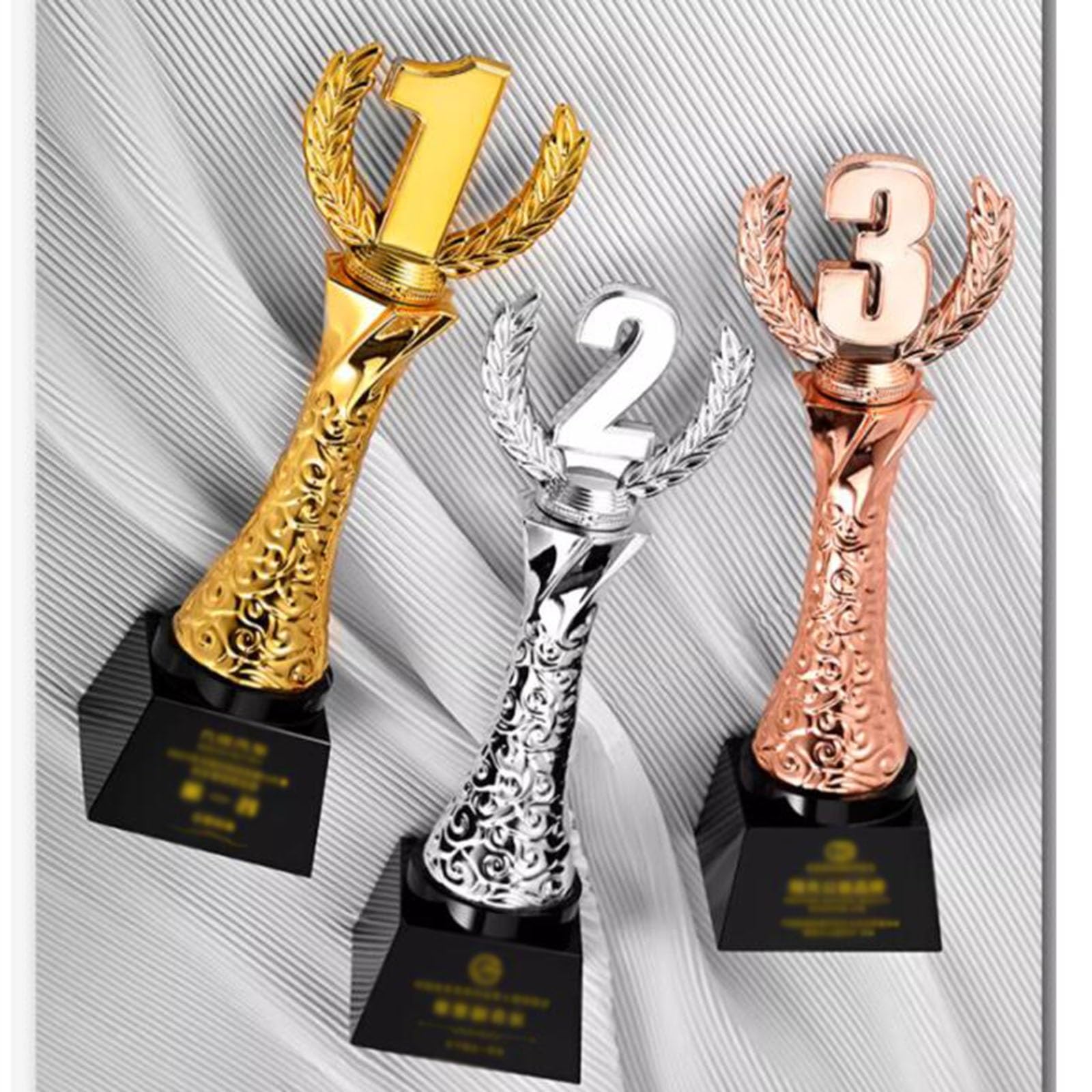 Trofeos, medallas y premios Trofeo del Campeonato De Premios De Competición. Trofeo De Metal por El Desempeño del Empleado En Primer Lugar. Trofeo De Honor De Oro Cuerpo De Copa con Patrón (Color : S