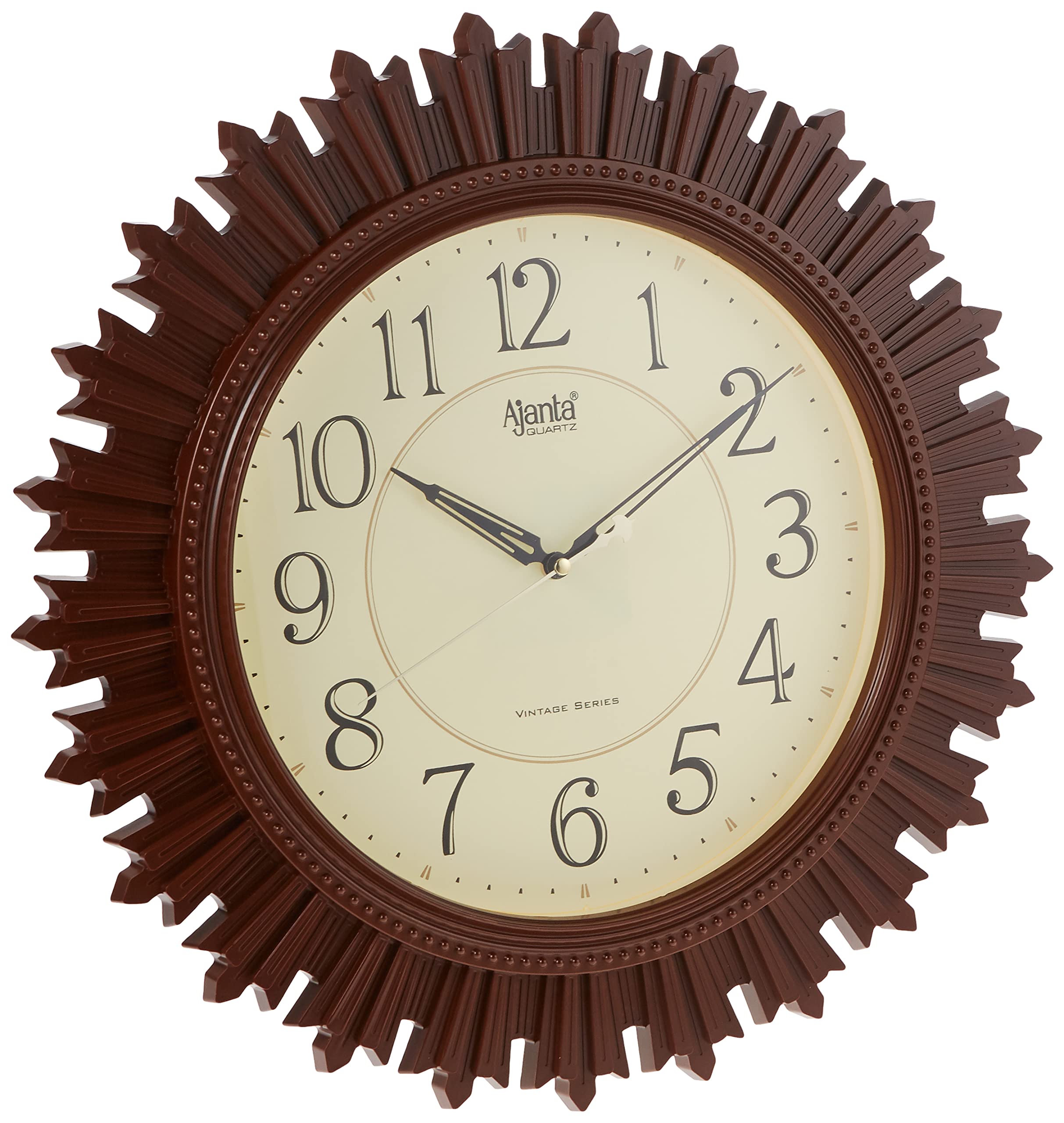 Ajanta 5007 Vintage Series Matte Look Wall Clock, Mahogany, Wooden