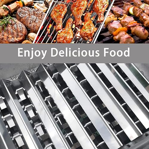 Miniatura 7 de Plowo Barras saborizantes de 18 pulgadas para parrillas de gas Weber Summit 400, Summit E-420, S-420 (2007-2016), piezas de repuesto de placa