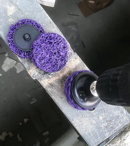 Miniatura 7 de Paquete de 11 discos de cambio rápido de 2 pulgadas para tiras de taladro, limpia, rueda de eliminación de óxido