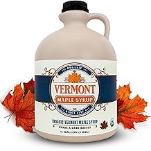 Vermont Maple Syrup - 64 oz Grade A, Dark Robust Organic Maple Syrup - 100% Pure and Authentic Maple Syrup for Pancakes, Waffles and More - Nut free, Gluten Free, Vegan, Paleo