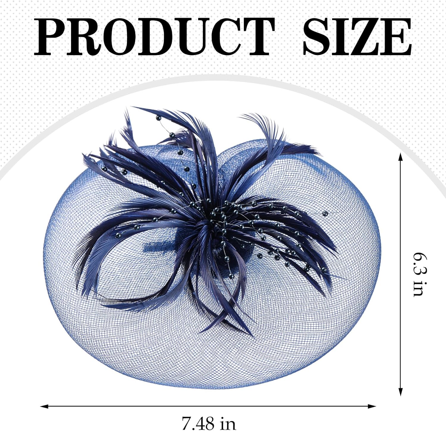 Heart Mesh Tea Party Hats - Feather Derby Fascinators 2026 Kentucky Hat with Hair Clip for Women Wedding - Image 4